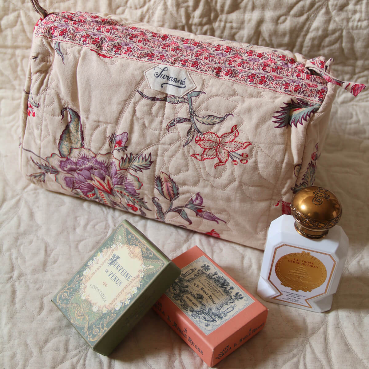 Quilted Toiletry Bag in Vence Floral by Bonjour