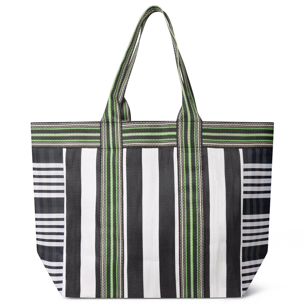 Eco Woven Shopper in Jet / Grass Green by British Colour Standard