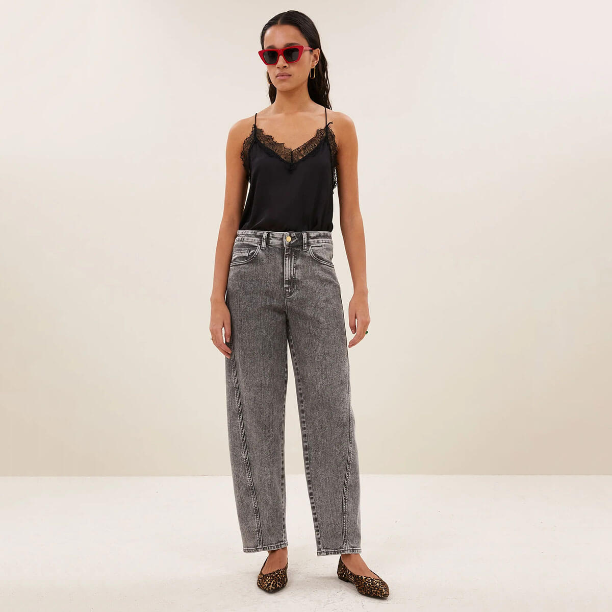 Begum Jeans in Grey Denim by By-Bar