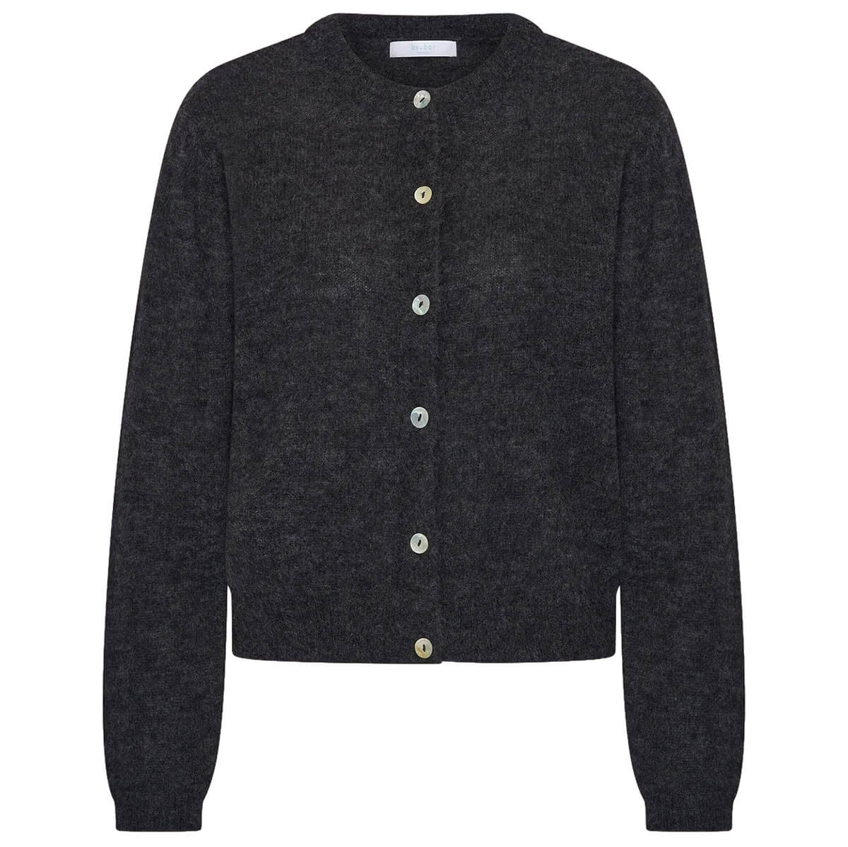 Cleo Cardigan in Dark Grey Melee by By-Bar