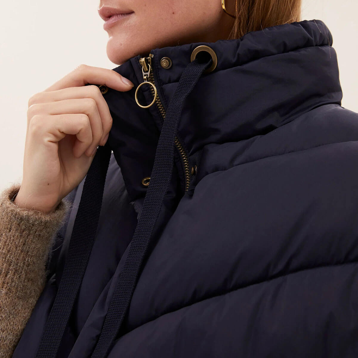 Franky Sleeveless Jacket in Midnight by By-Bar
