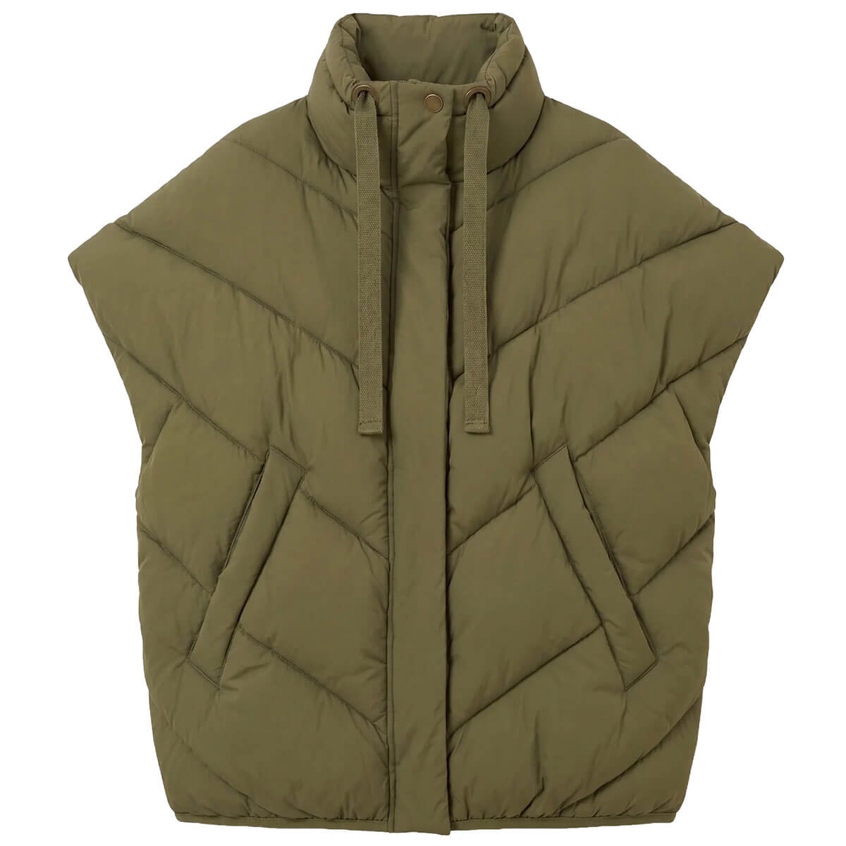 Franky Sleeveless Jacket in Olive by By-Bar
