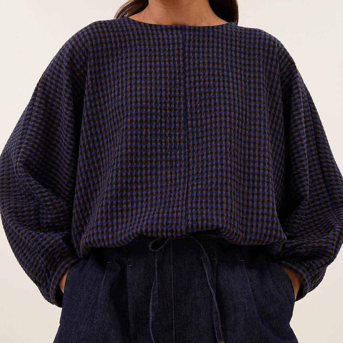 Gaya Blouse in Galaxy Check by By-Bar