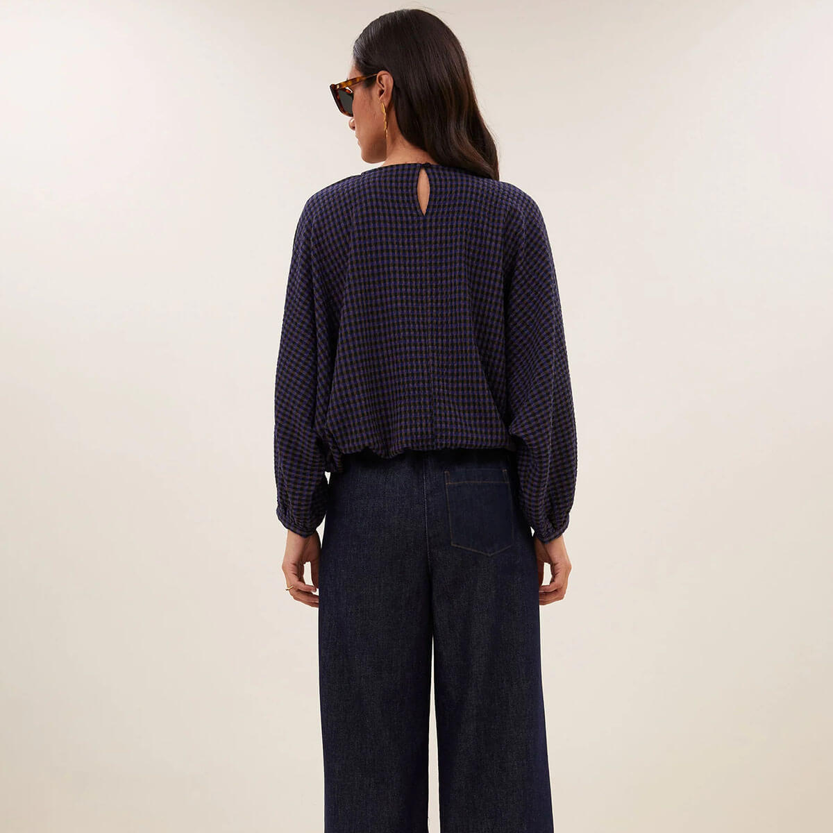 Gaya Blouse in Galaxy Check by By-Bar