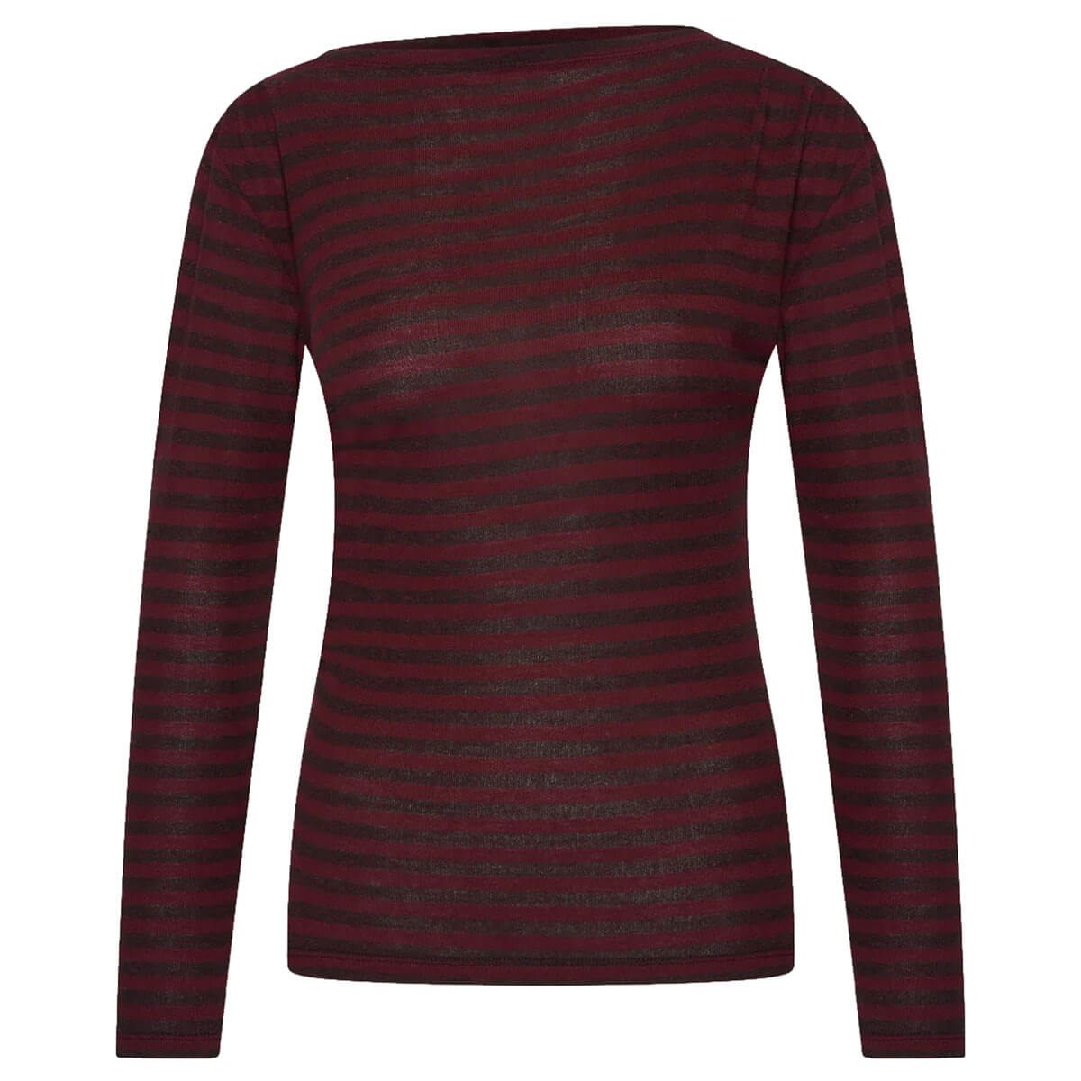 Leya Melange Stripe Top in Pecan by By-Bar