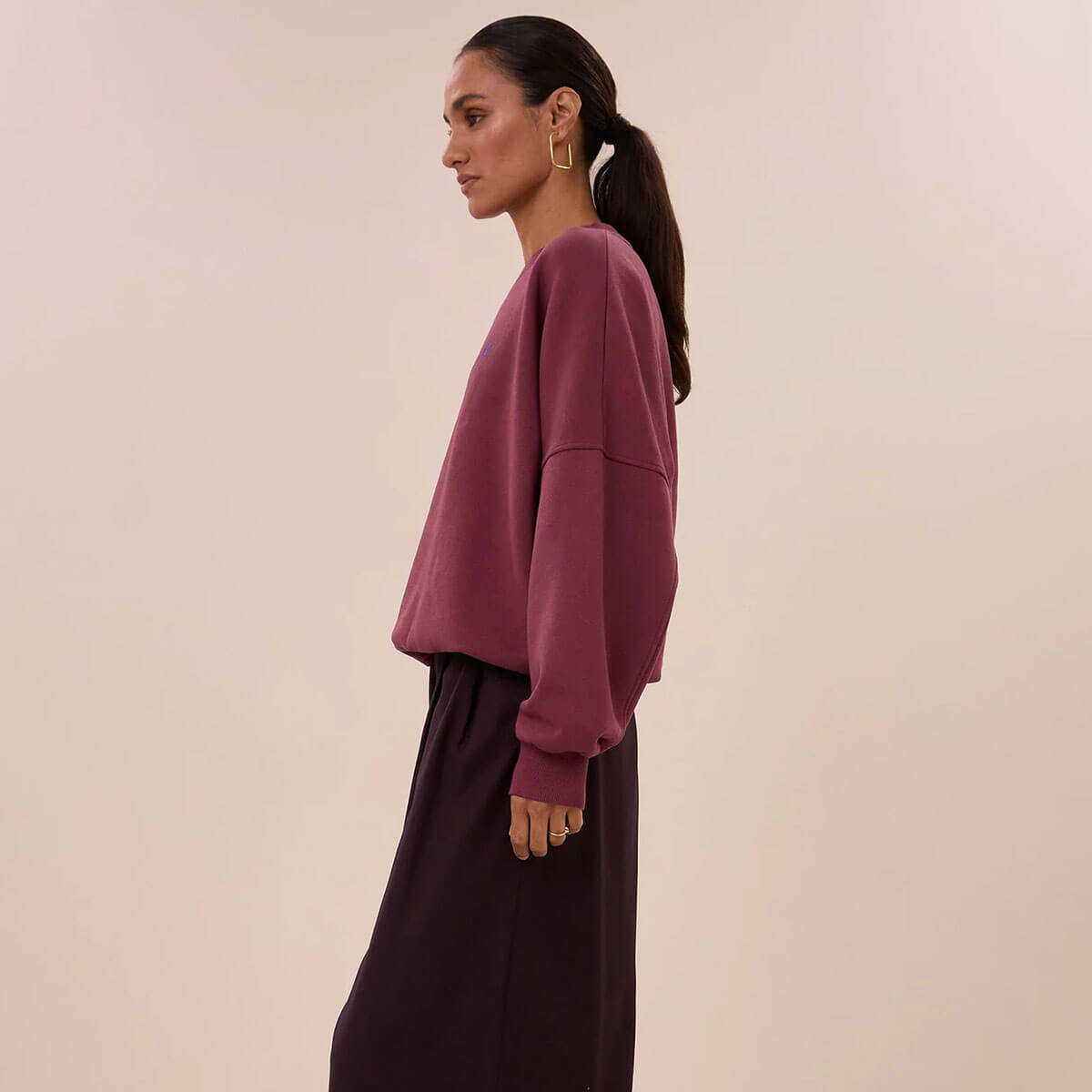Malyn Logo Sweater in Burgundy Crush by By-Bar