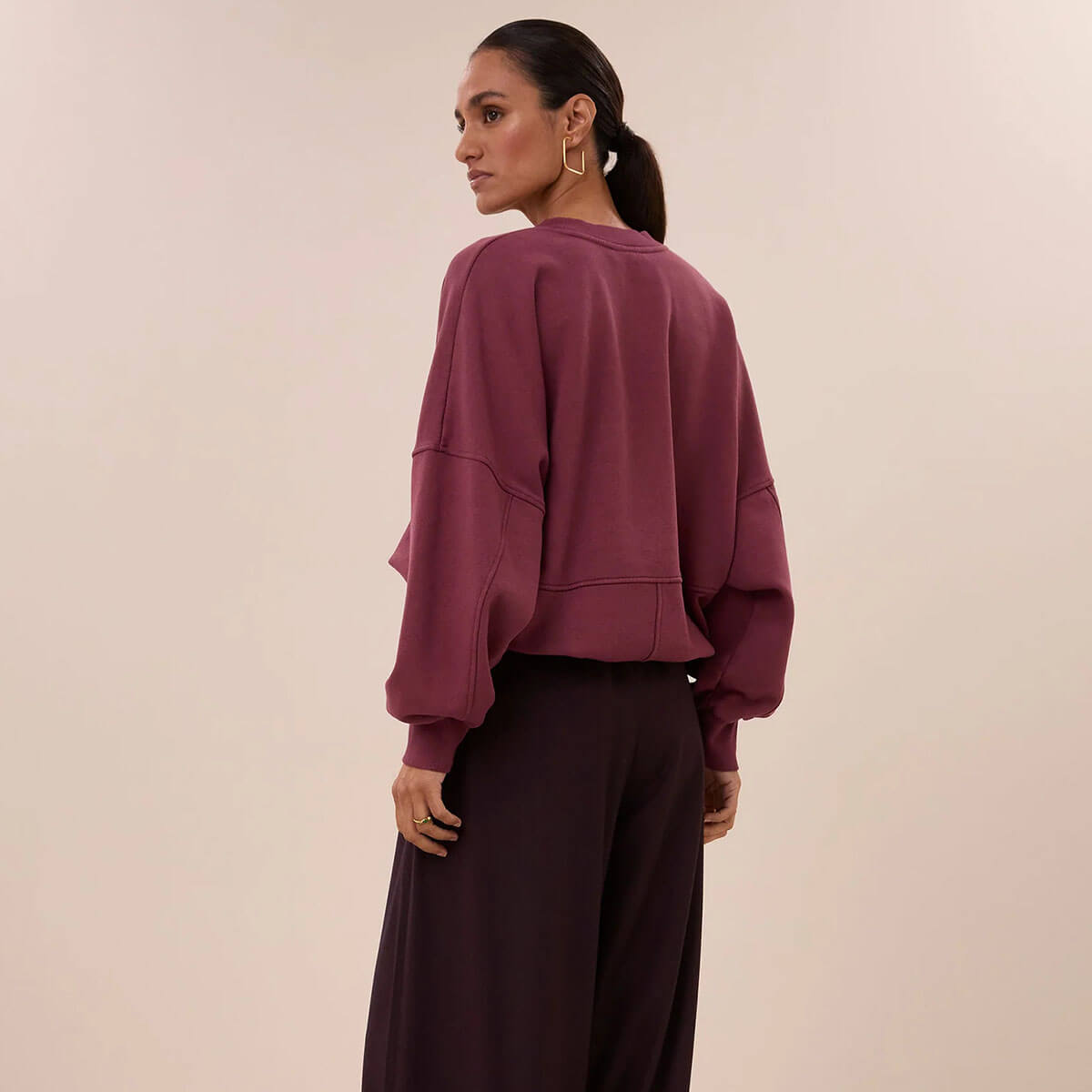 Malyn Logo Sweater in Burgundy Crush by By-Bar