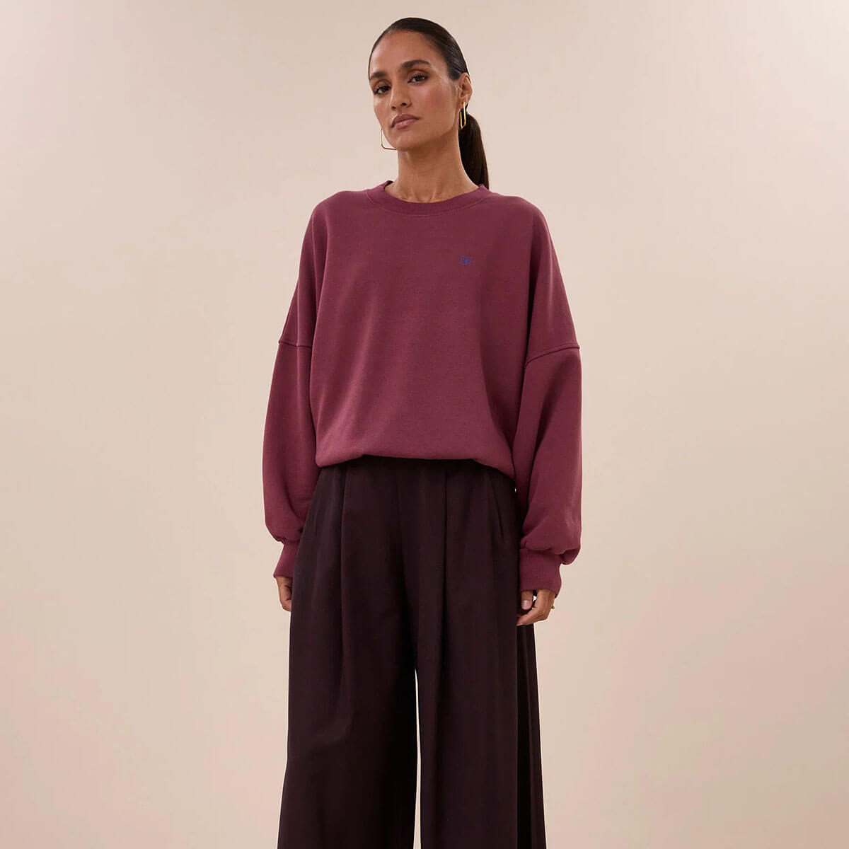 Malyn Logo Sweater in Burgundy Crush by By-Bar