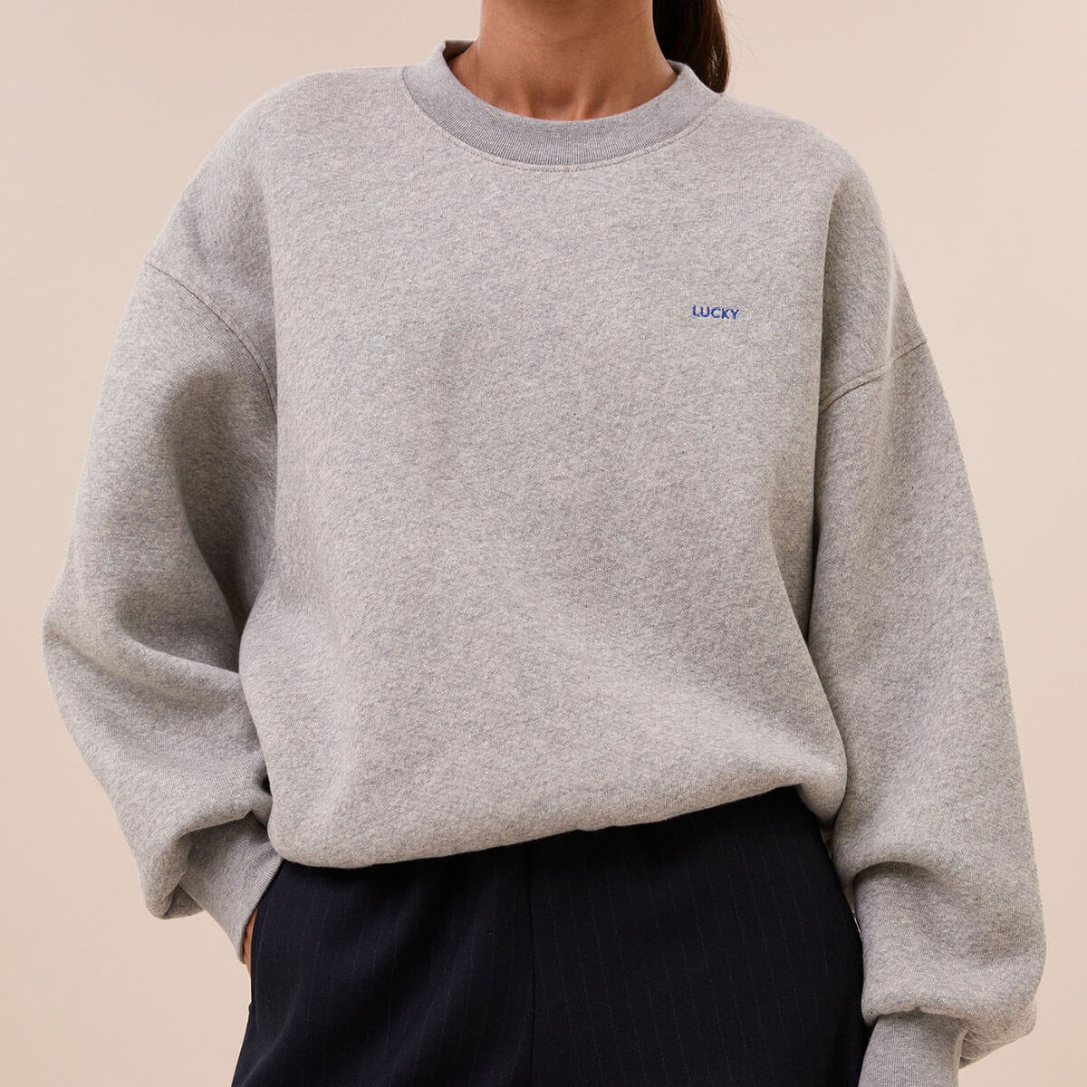 Mimi Sweater in Mid Grey Melee by By-Bar
