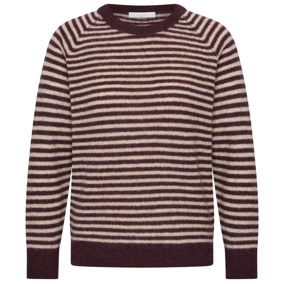 Sally Stripe Pullover in Burgundy Crush by By-Bar