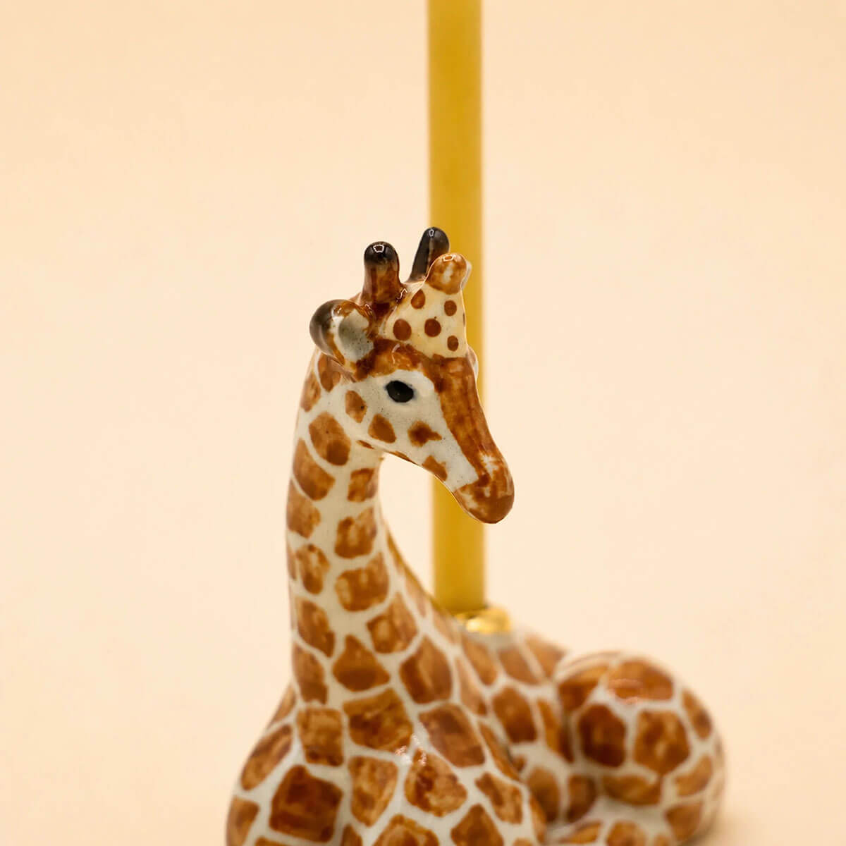 Giraffe Ceramic Cake Topper by Camp Hollow