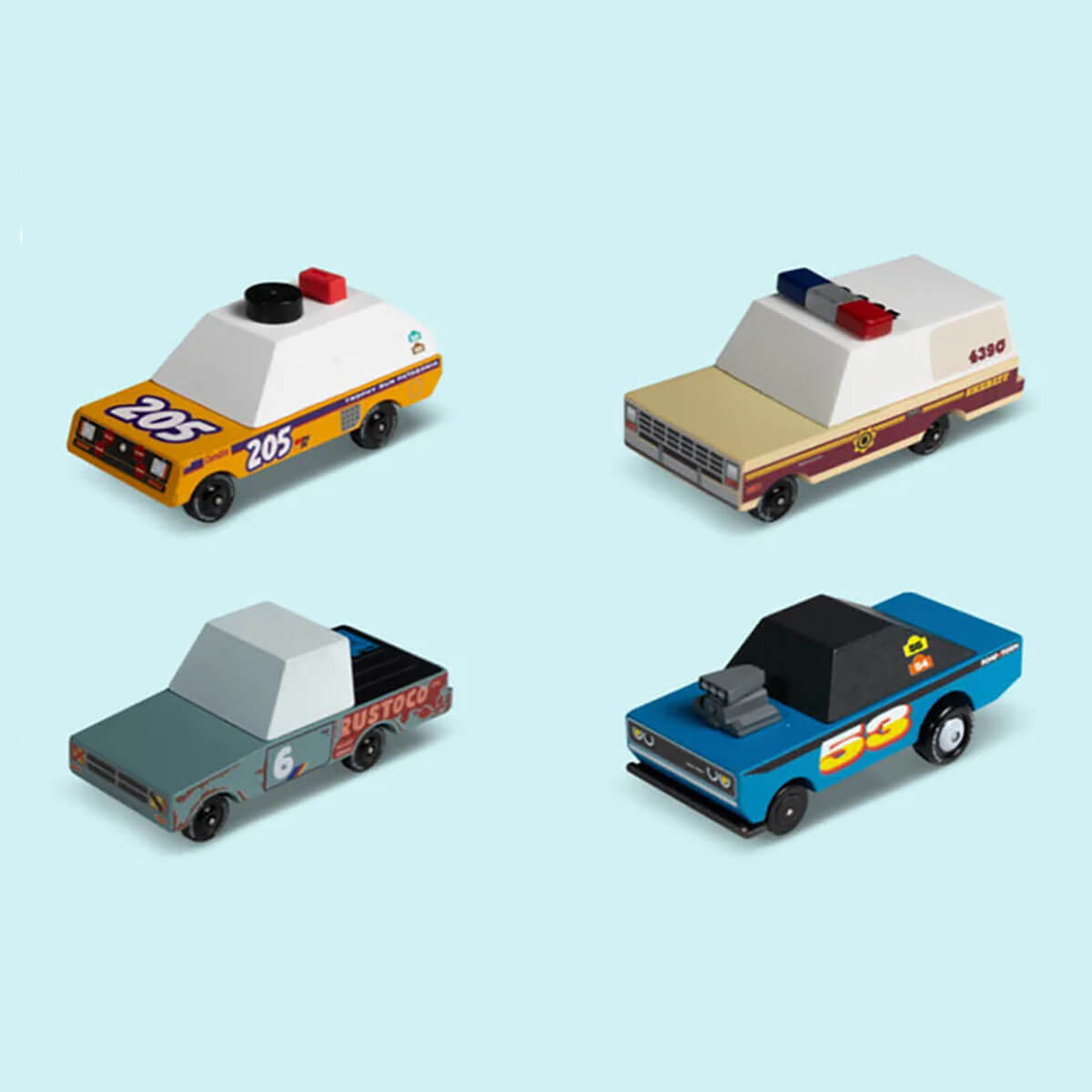 Rust Patrol Toons Mini Candycar (Pack of 4) By Candylab Toys