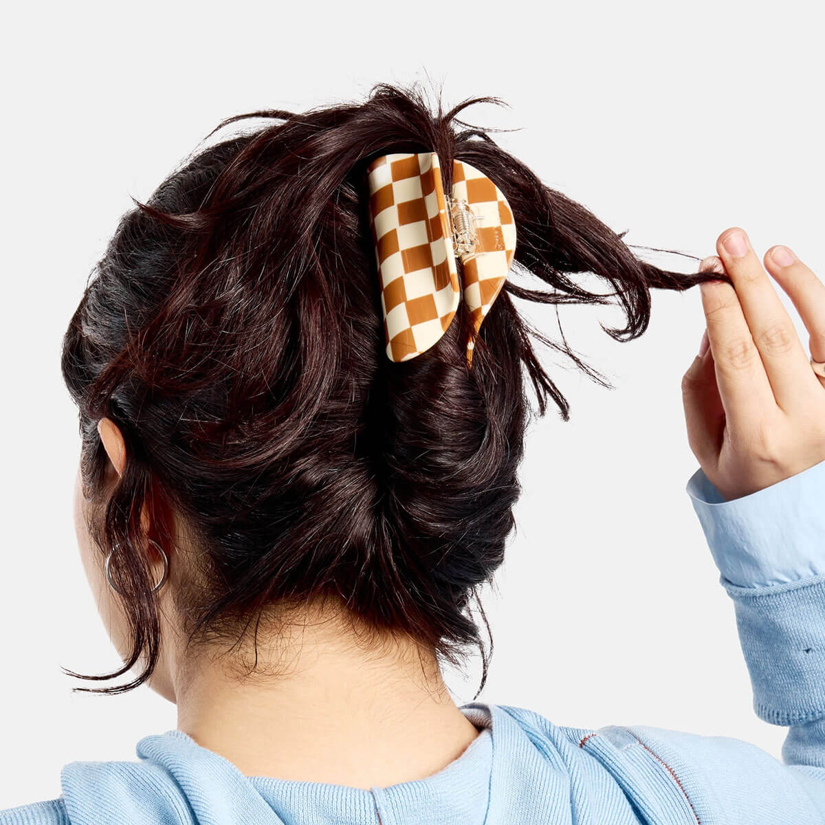 Checker Hair Claw in Caramel by Chunks