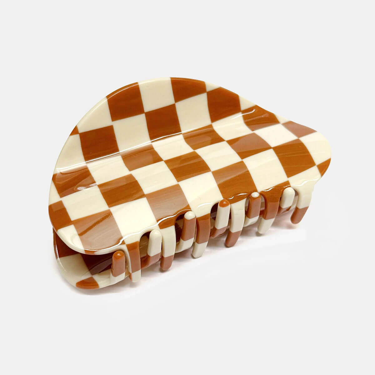 Checker Hair Claw in Caramel by Chunks
