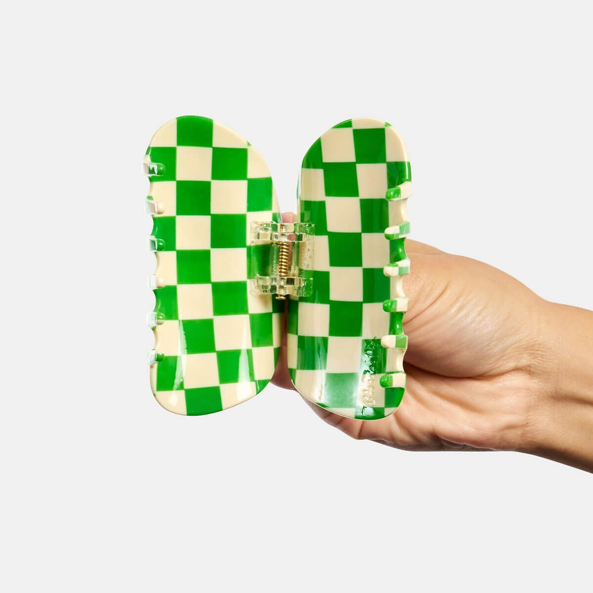 Checker Hair Claw in Green by Chunks