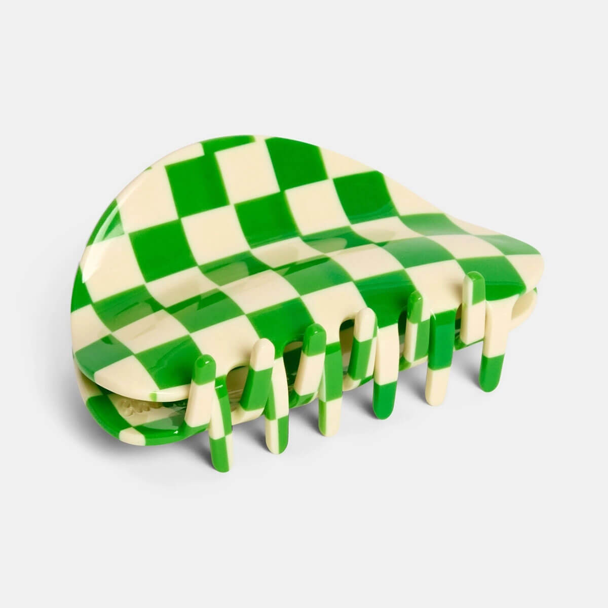 Checker Hair Claw in Green by Chunks