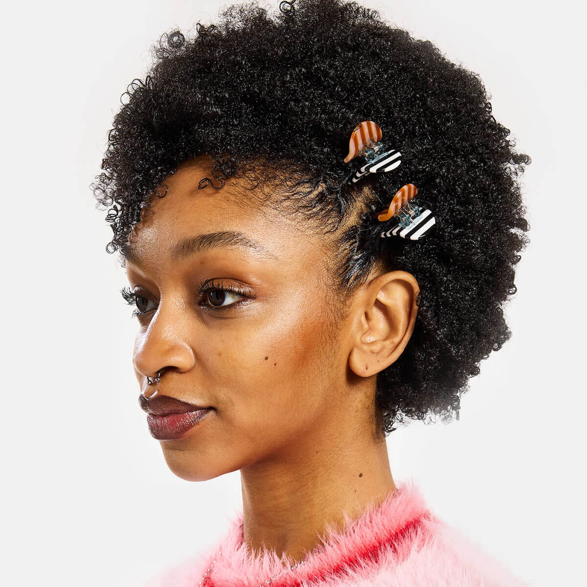Mini Hair Claw in Stripes by Chunks