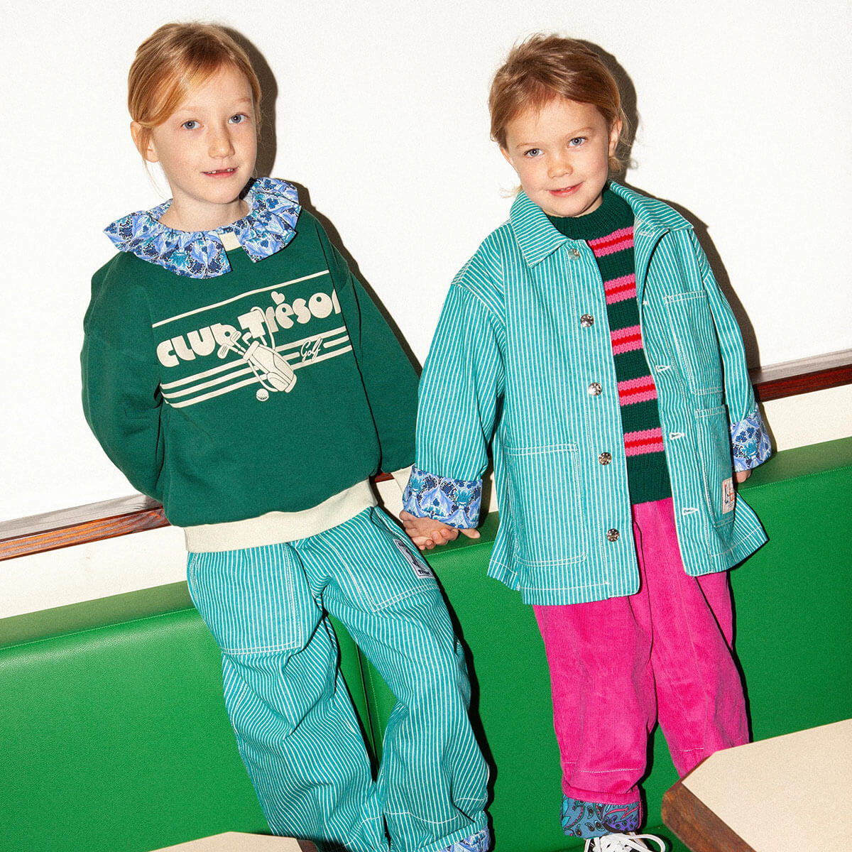 Sweatshirt in Golf Green by Club Trésor
