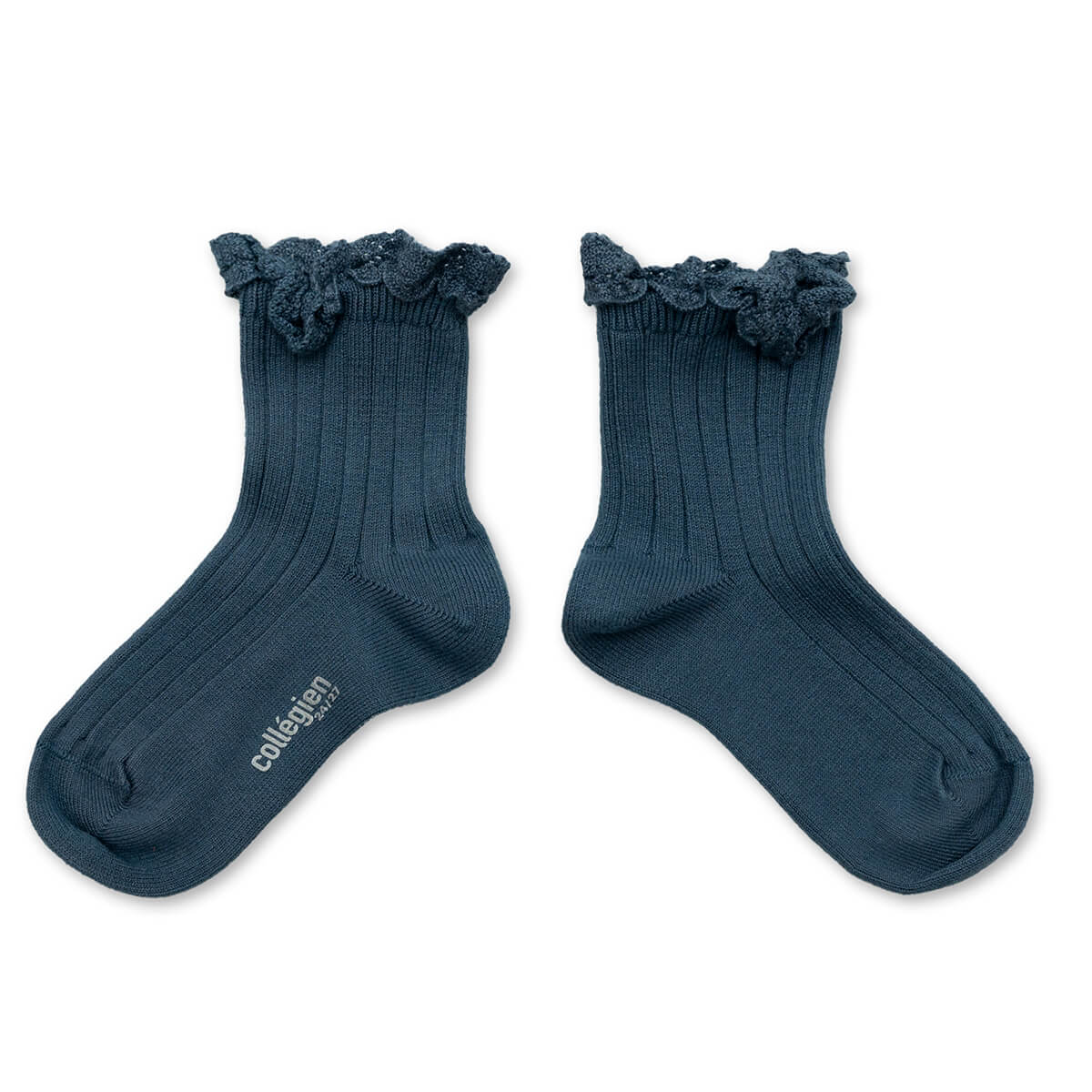 【Collegien】La Haute Ribbed Knee-high Socks - Vert Jackpot -
