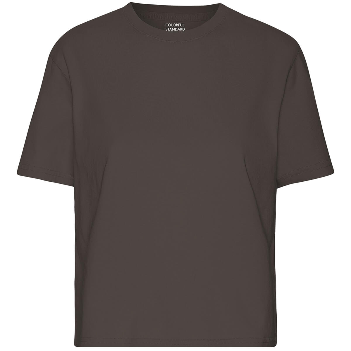 Boxy Crop Tee in Coffee Brown by Colorful Standard