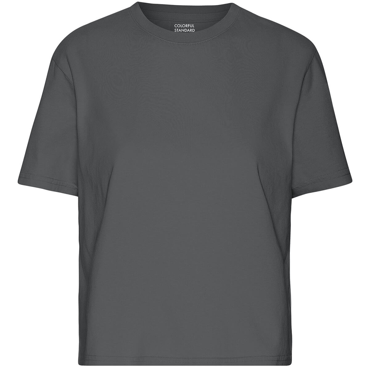 Boxy Crop Tee in Lava Grey by Colorful Standard