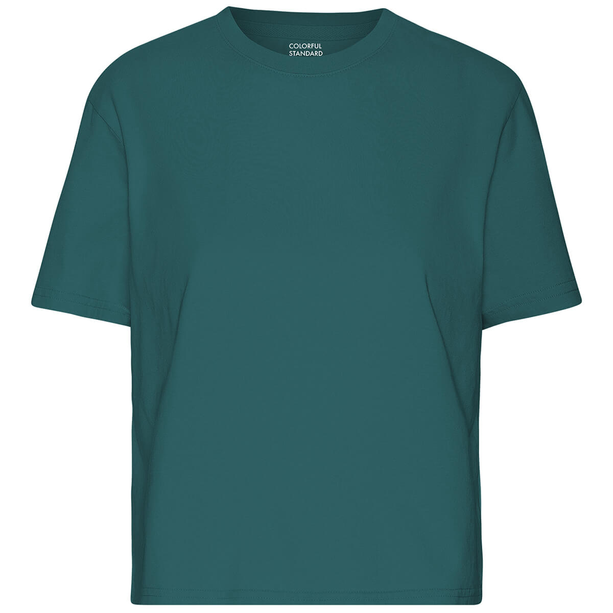 Boxy Crop Tee in Ocean Green by Colorful Standard