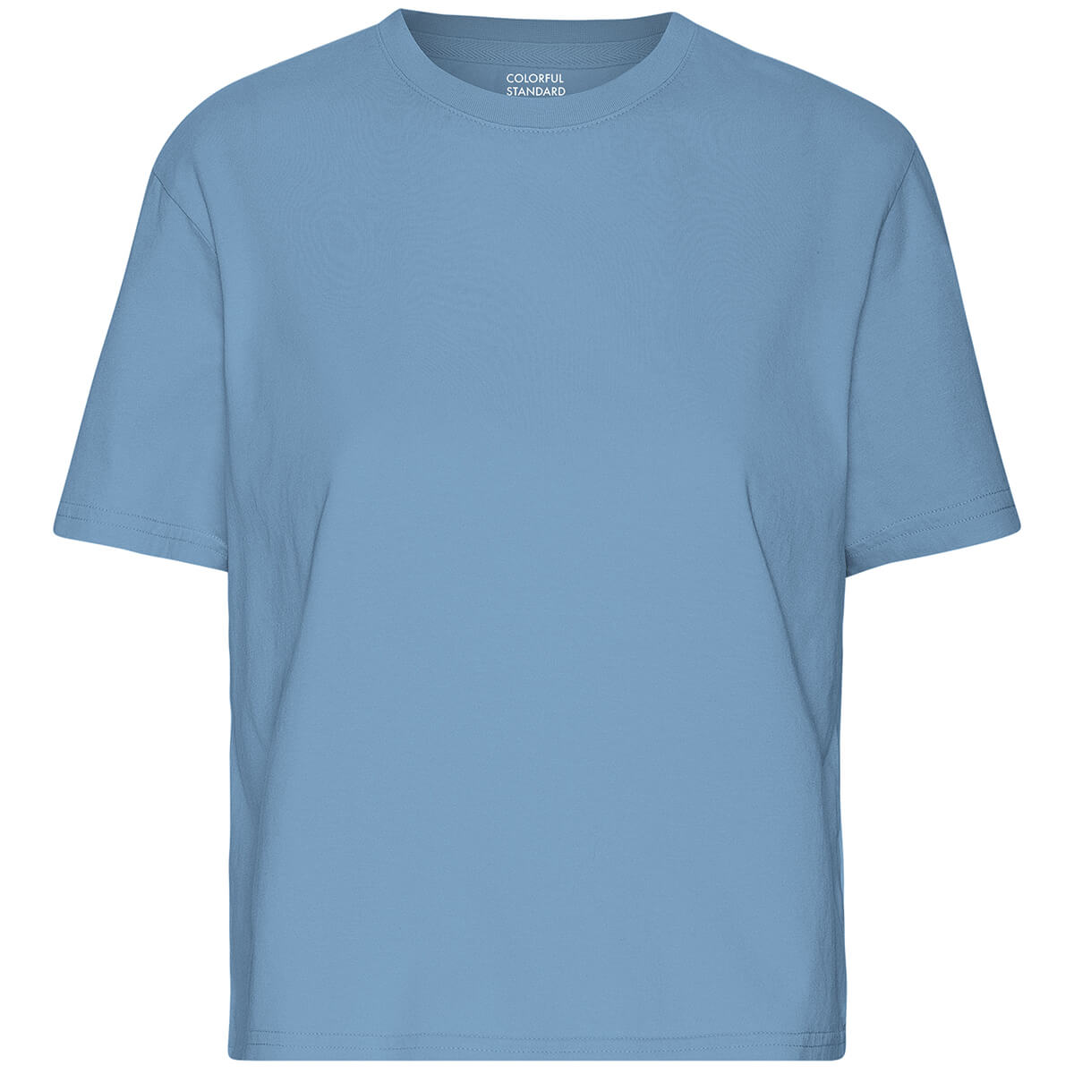 Boxy Crop Tee in Seaside Blue by Colorful Standard