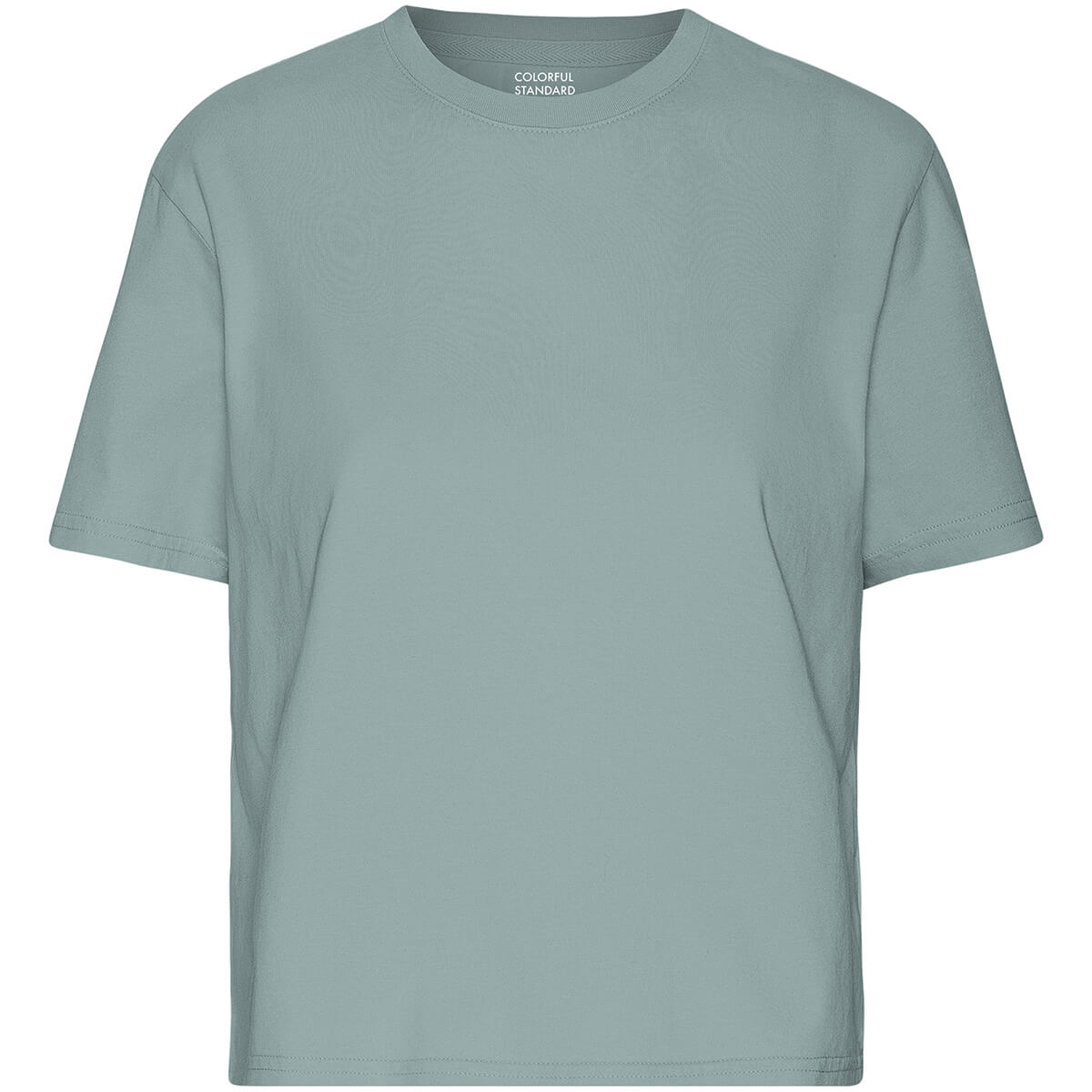Boxy Crop Tee in Steel Blue by Colorful Standard