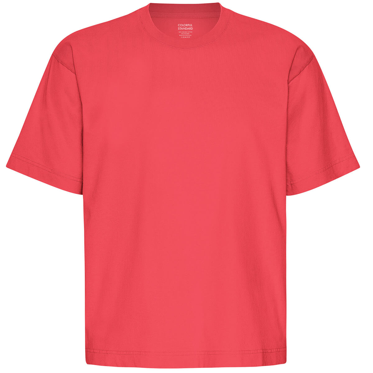 Oversized T-Shirt in Red Tangerine by Colorful Standard