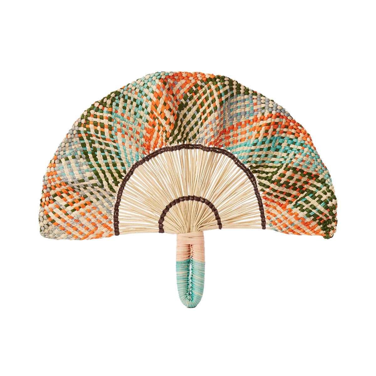Toquilla Frilly Hand Fan in Multi by Coro Cora