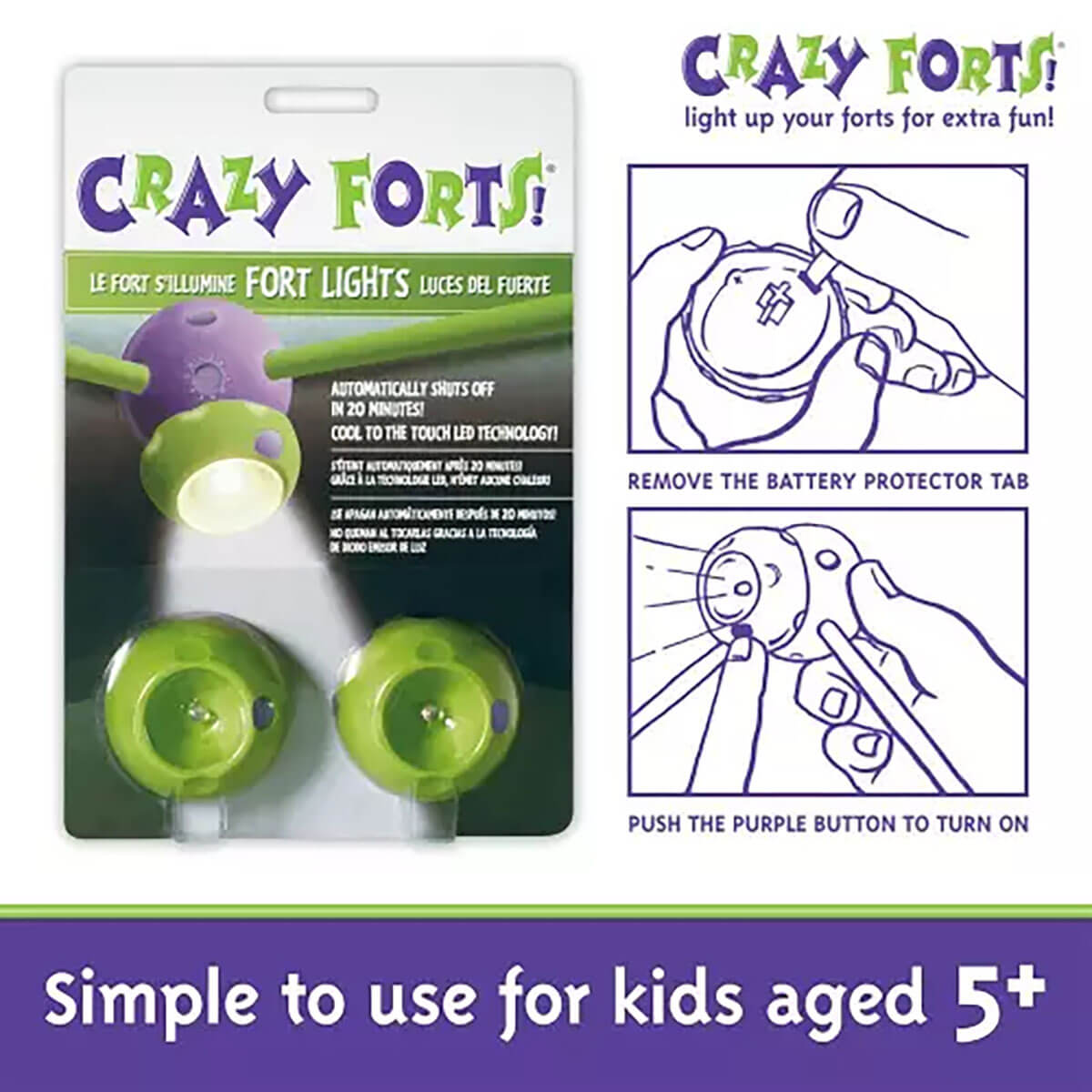 Fort Lights (Set of 2) by Crazy Forts