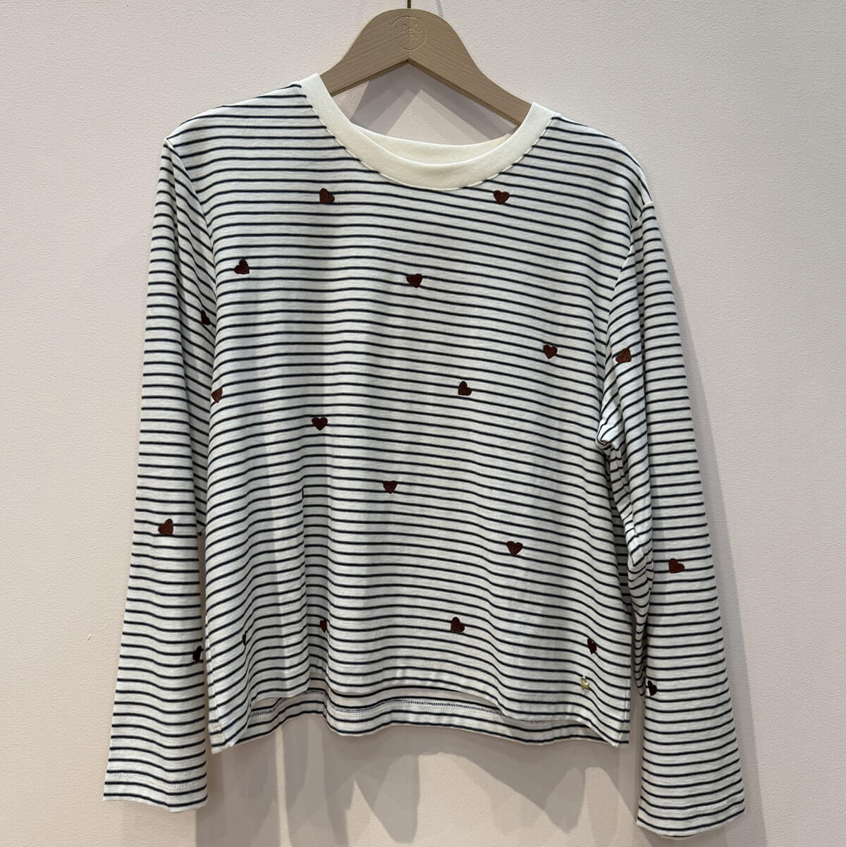 Josephine Long Sleeve Tee in Coeur Cognac by Des Petits Hauts