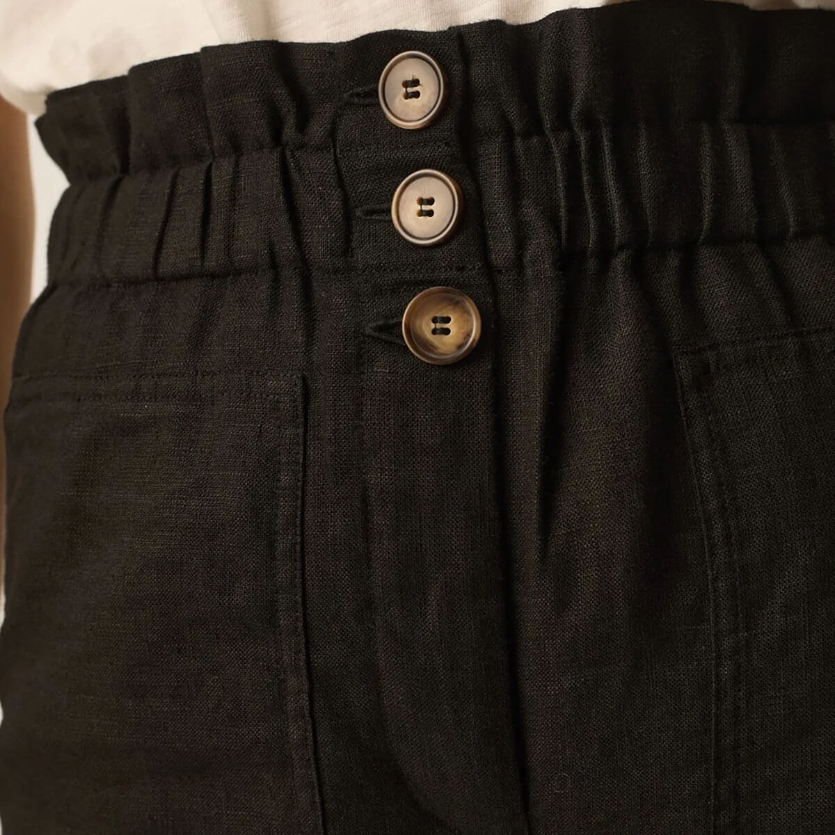 Estelle Trousers in Noir by Des Petits Hauts