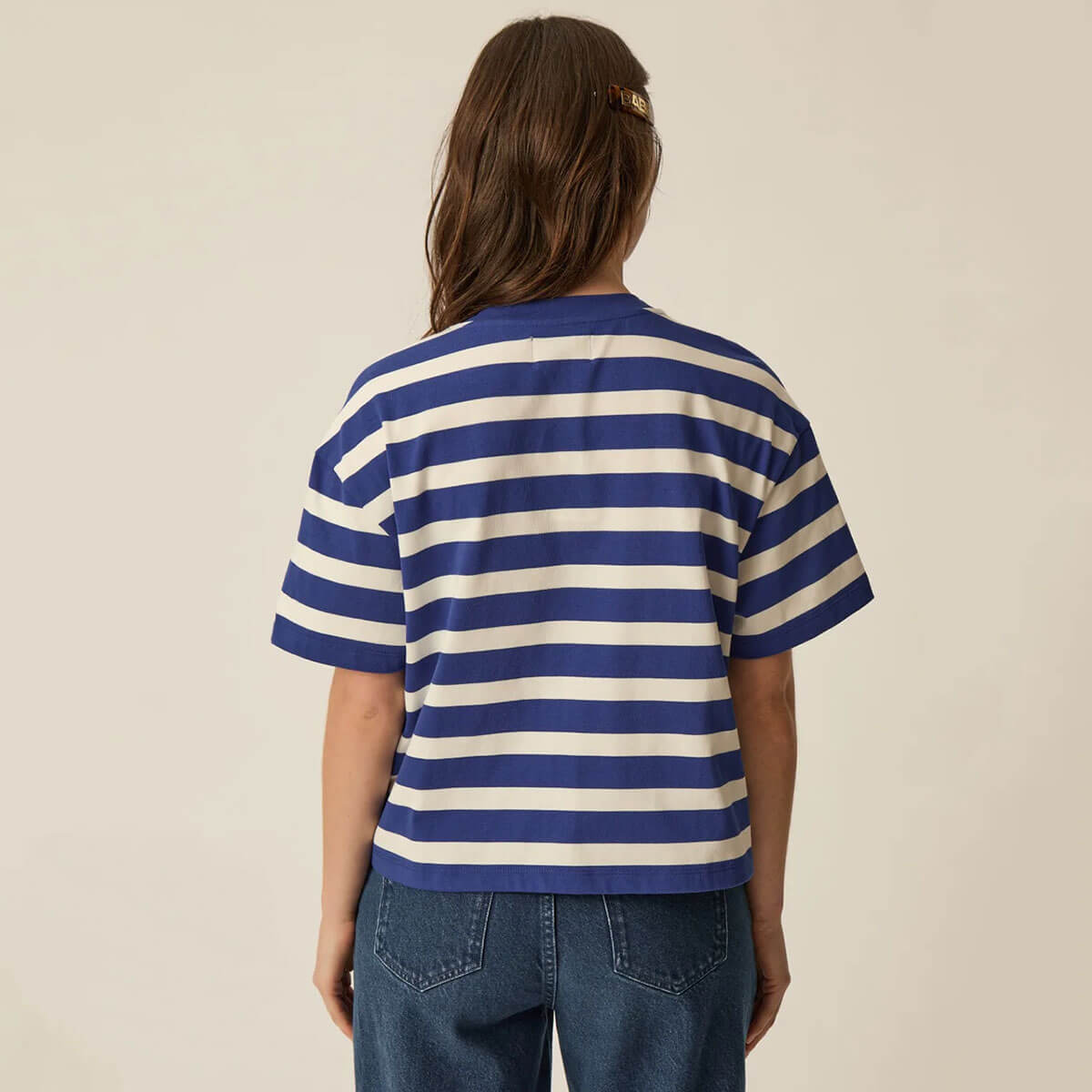 Filma Tee in Indigo / Ecru by Des Petits Hauts