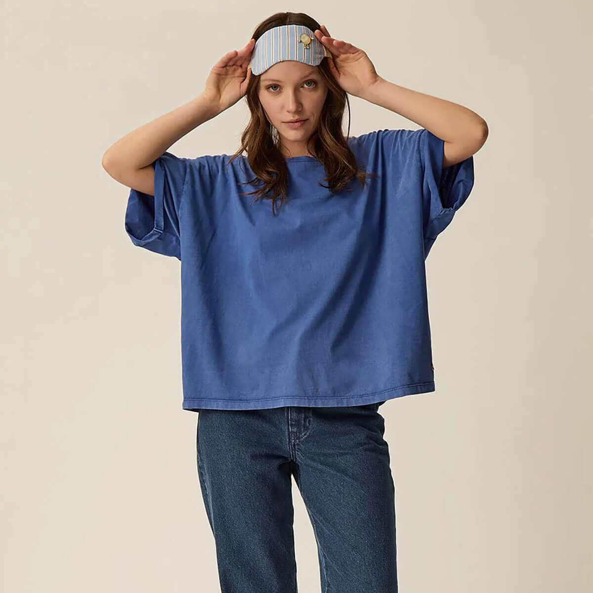 Haricia Tee in Indigo by Des Petits Hauts