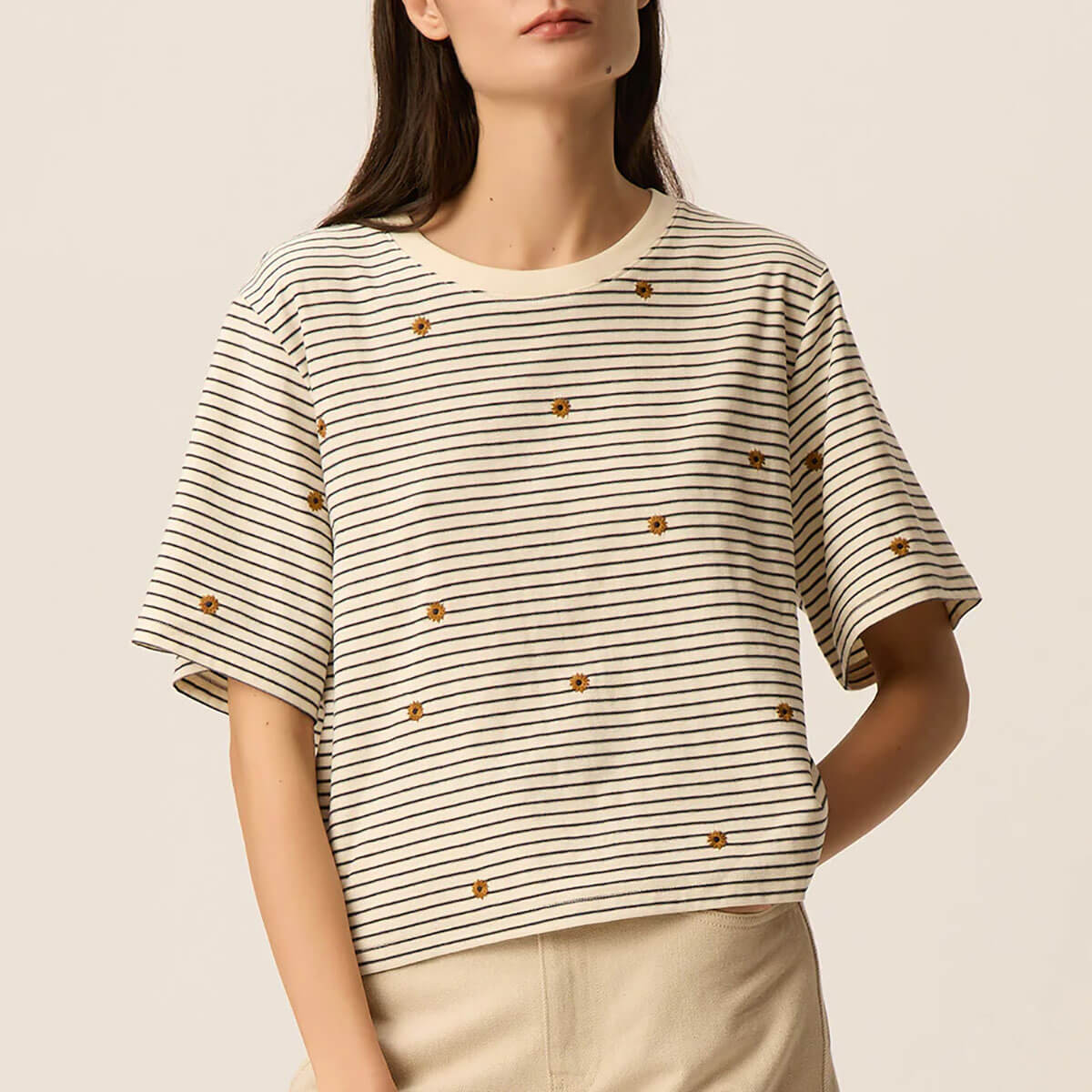 Josef Tee in Marine / Mousse by Des Petits Hauts