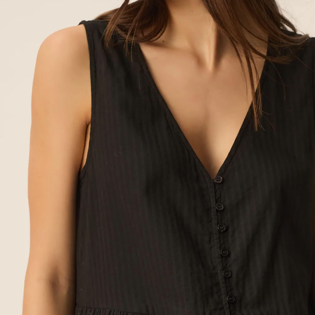 Santana Dress in Noir by Des Petits Hauts