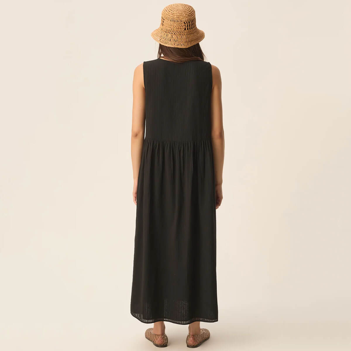 Santana Dress in Noir by Des Petits Hauts