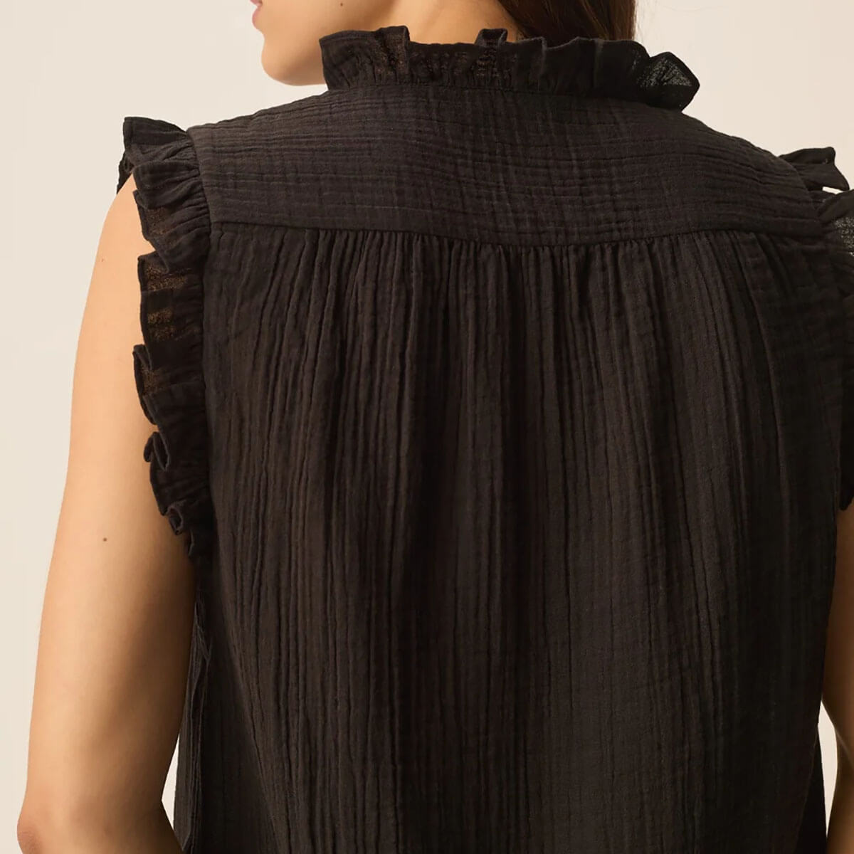 Soprano Blouse in Noir by Des Petits Hauts
