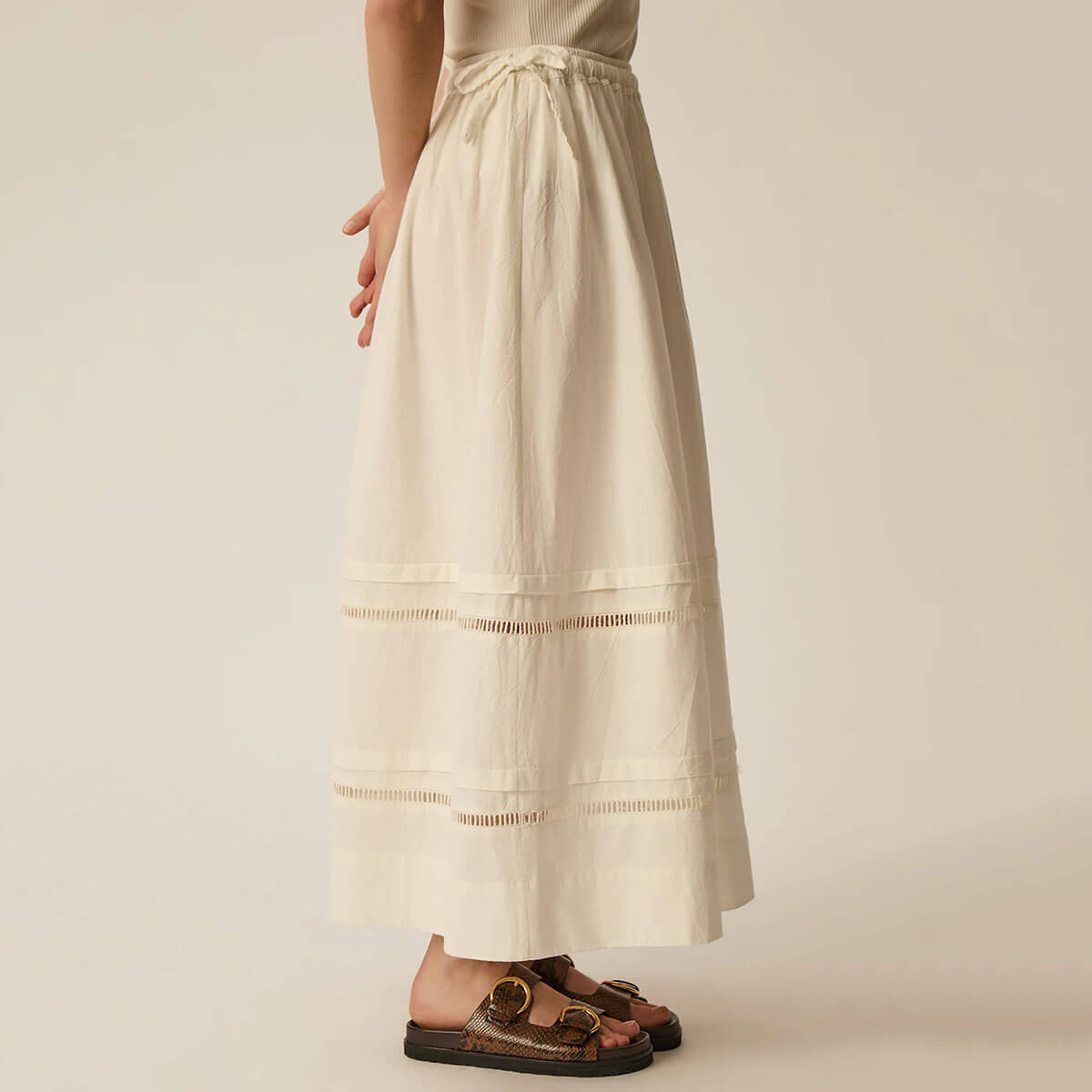 Tolliver Skirt in Ecru by Des Petits Hauts