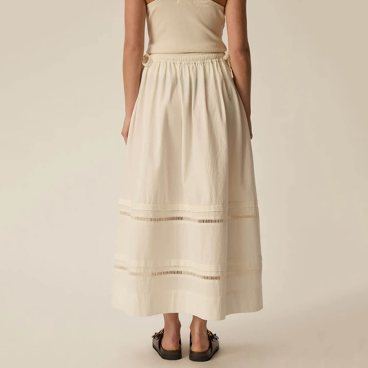 Tolliver Skirt in Ecru by Des Petits Hauts