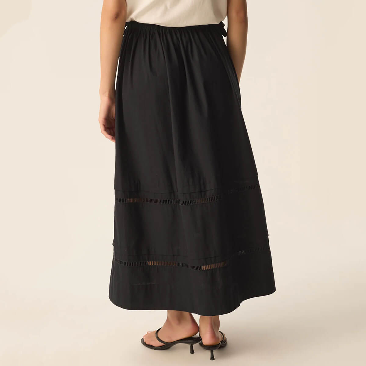 Tolliver Skirt in Noir by Des Petits Hauts