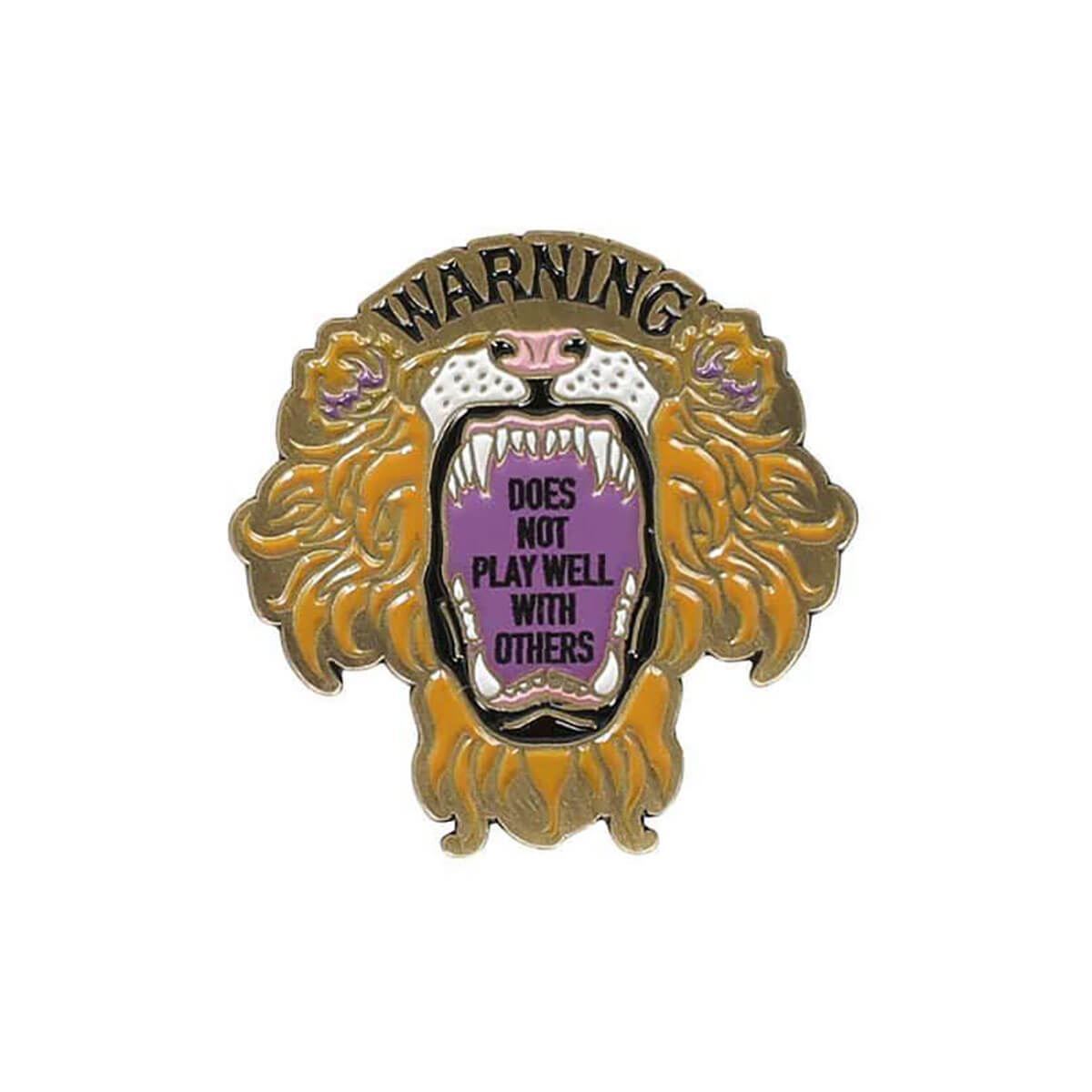 Warning Lion Pin Badge by Dulton