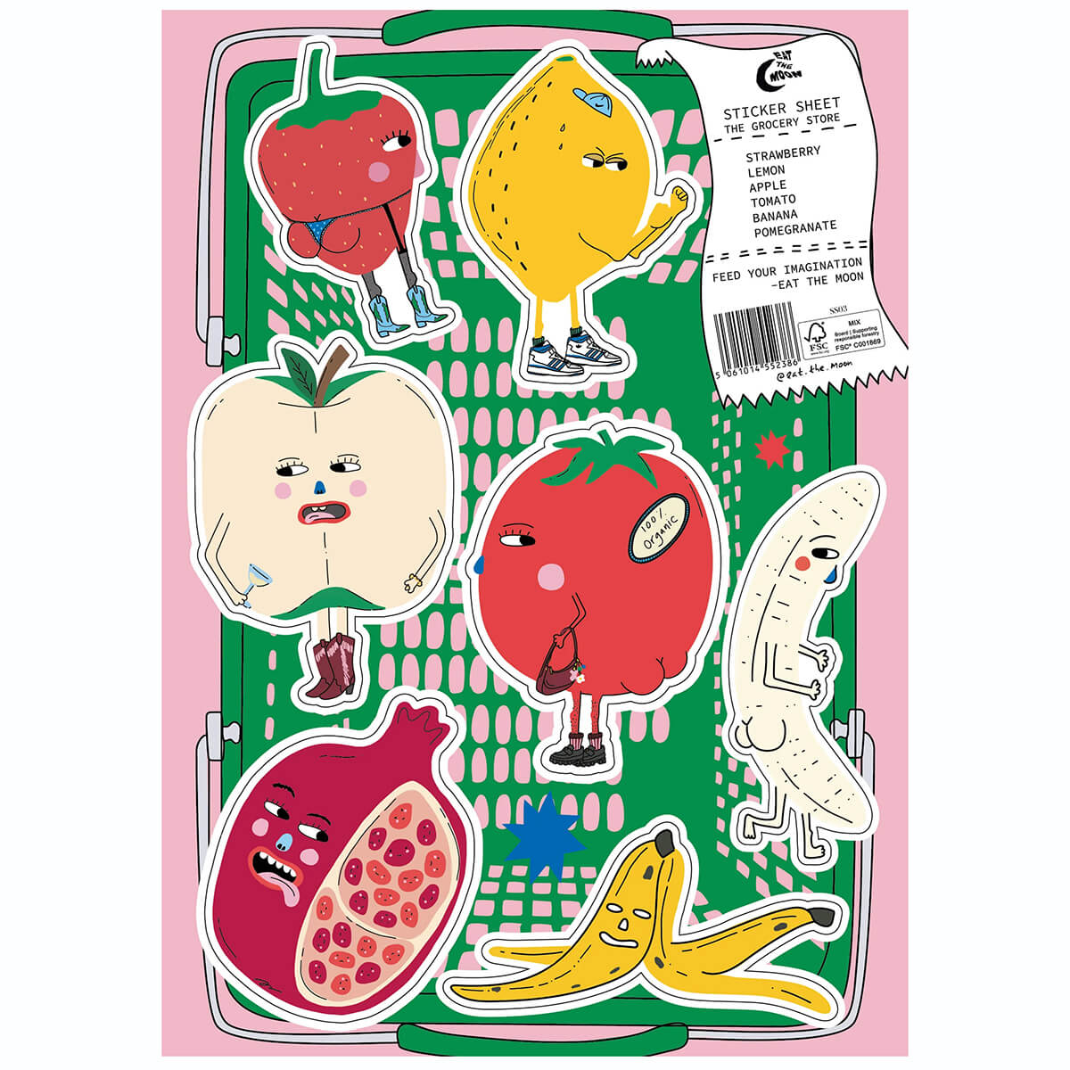 The Grocery Store A5 Sticker Sheet by Eat The Moon
