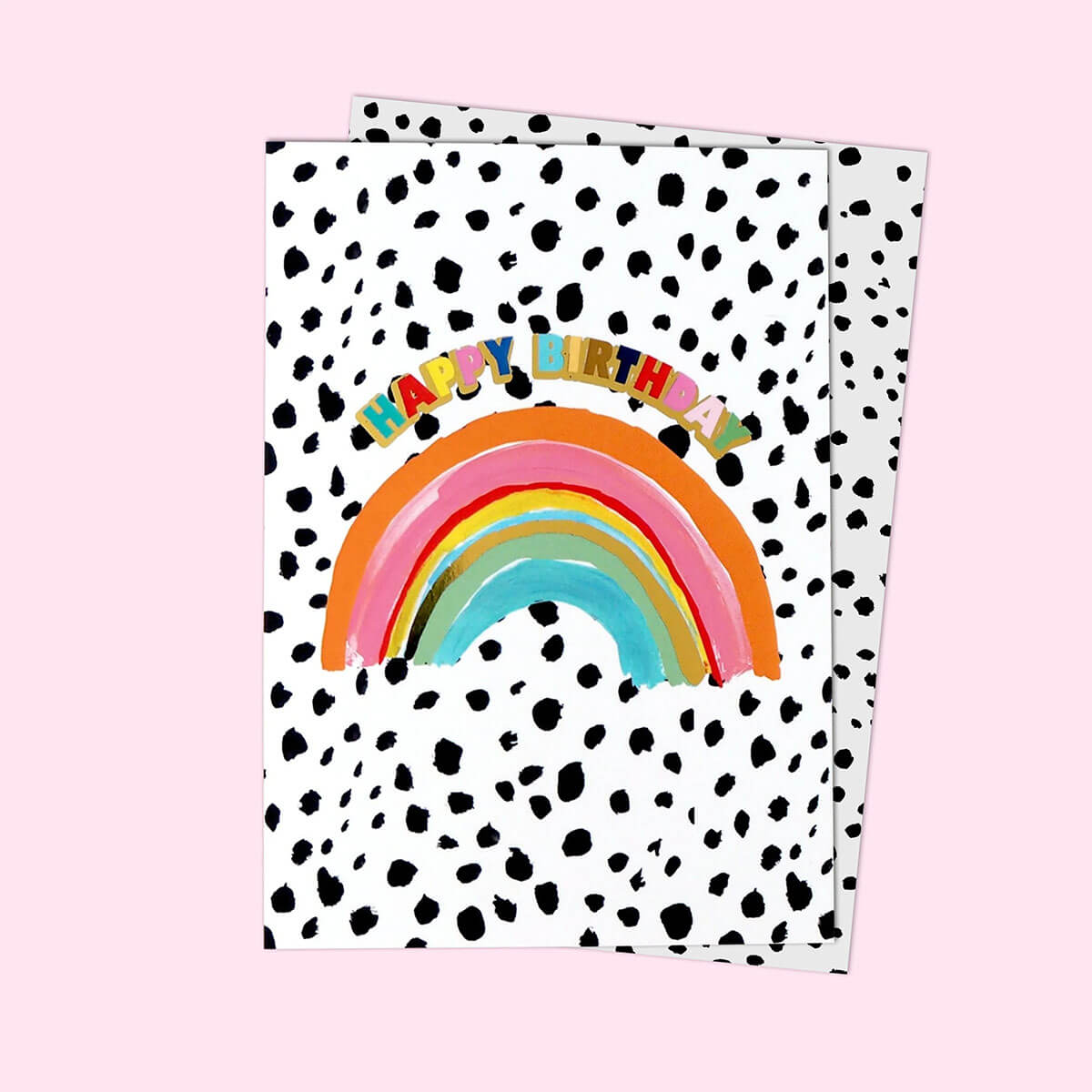 Happy Birthday Rainbow Greetings Card by Eleanor Bowmer