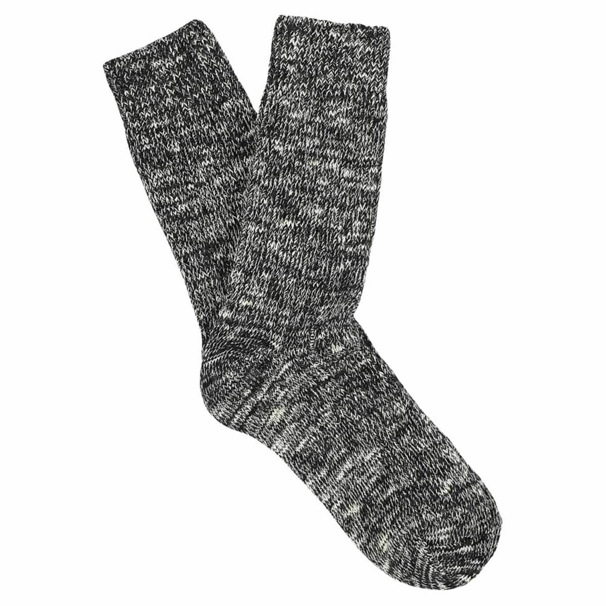 Melange Blend Socks in Black by Escuyer