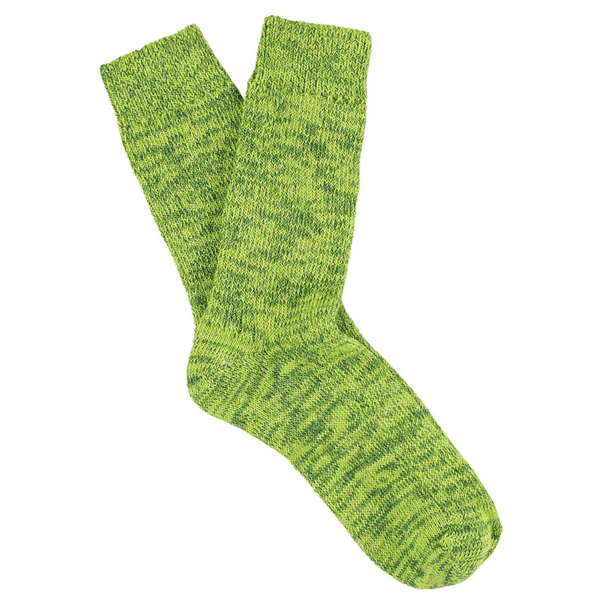 Melange Blend Socks in Fluo Green by Escuyer