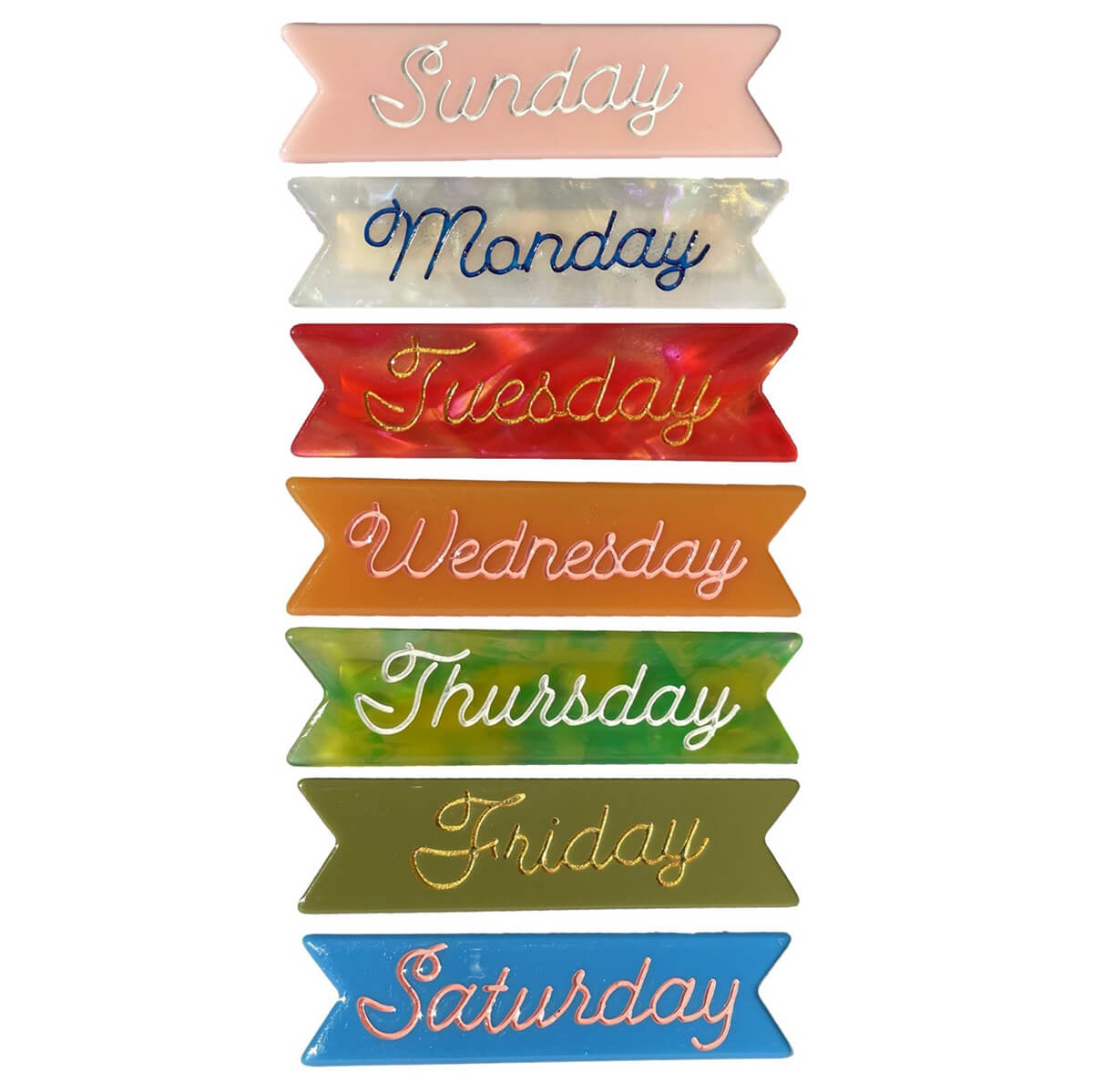 Days Of The Week Hair Clips by Eugenia Kids
