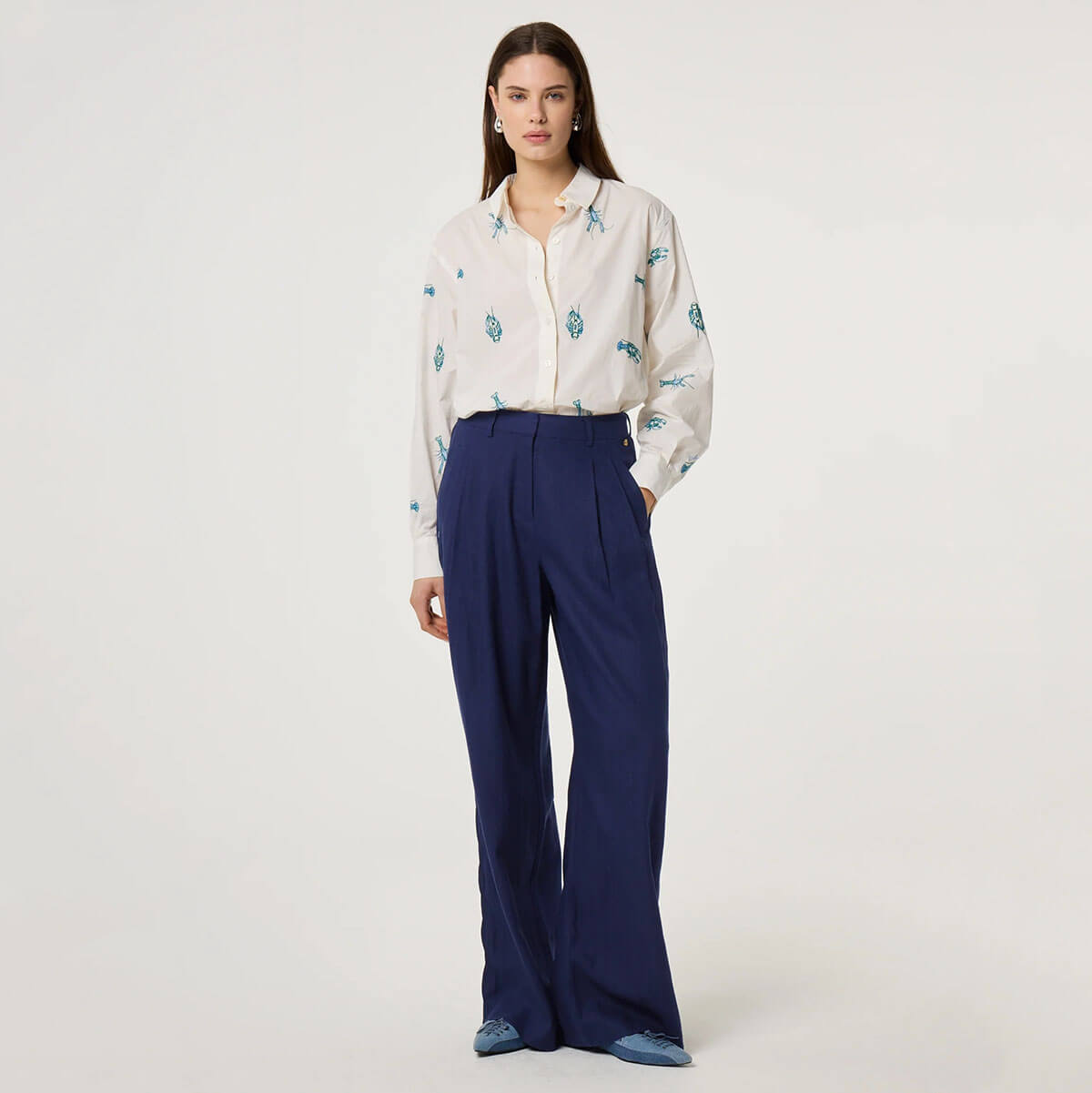 Alex Langoustine Blouse in Cosy White by Fabienne Chapot