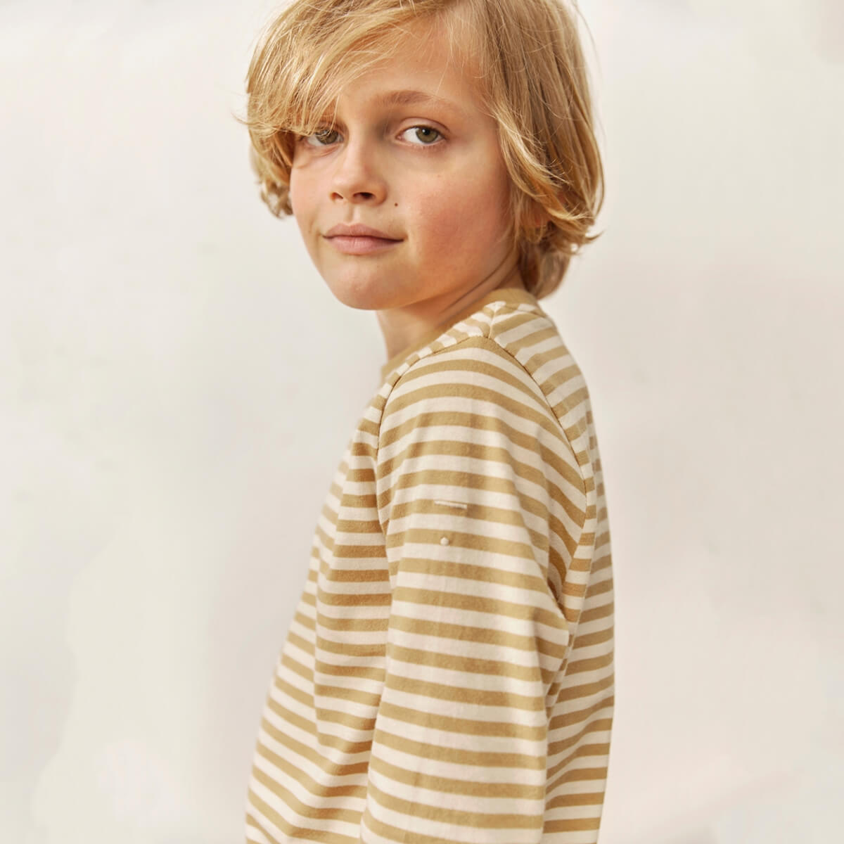 Long Sleeve Tee in Cookie / Cream by Gray Label